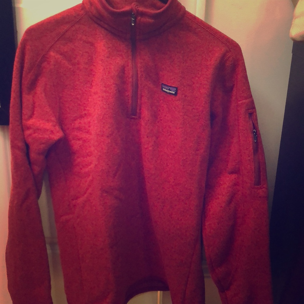 Patagonia women’s better sweater 1/4 zip red large